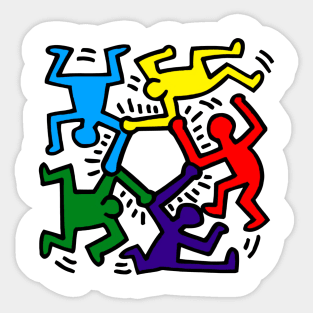 keith to haring vss3 Sticker